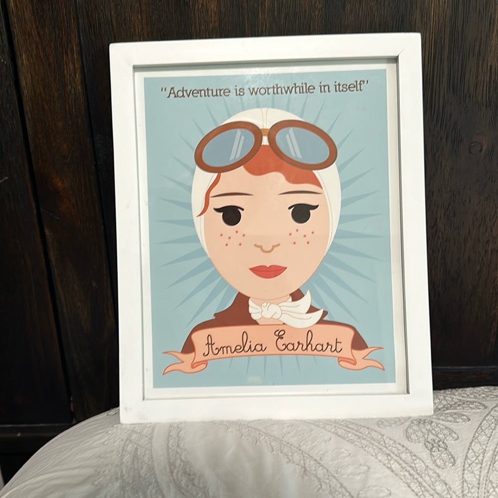 Amelia Earhart “Adventure” Print with Frame